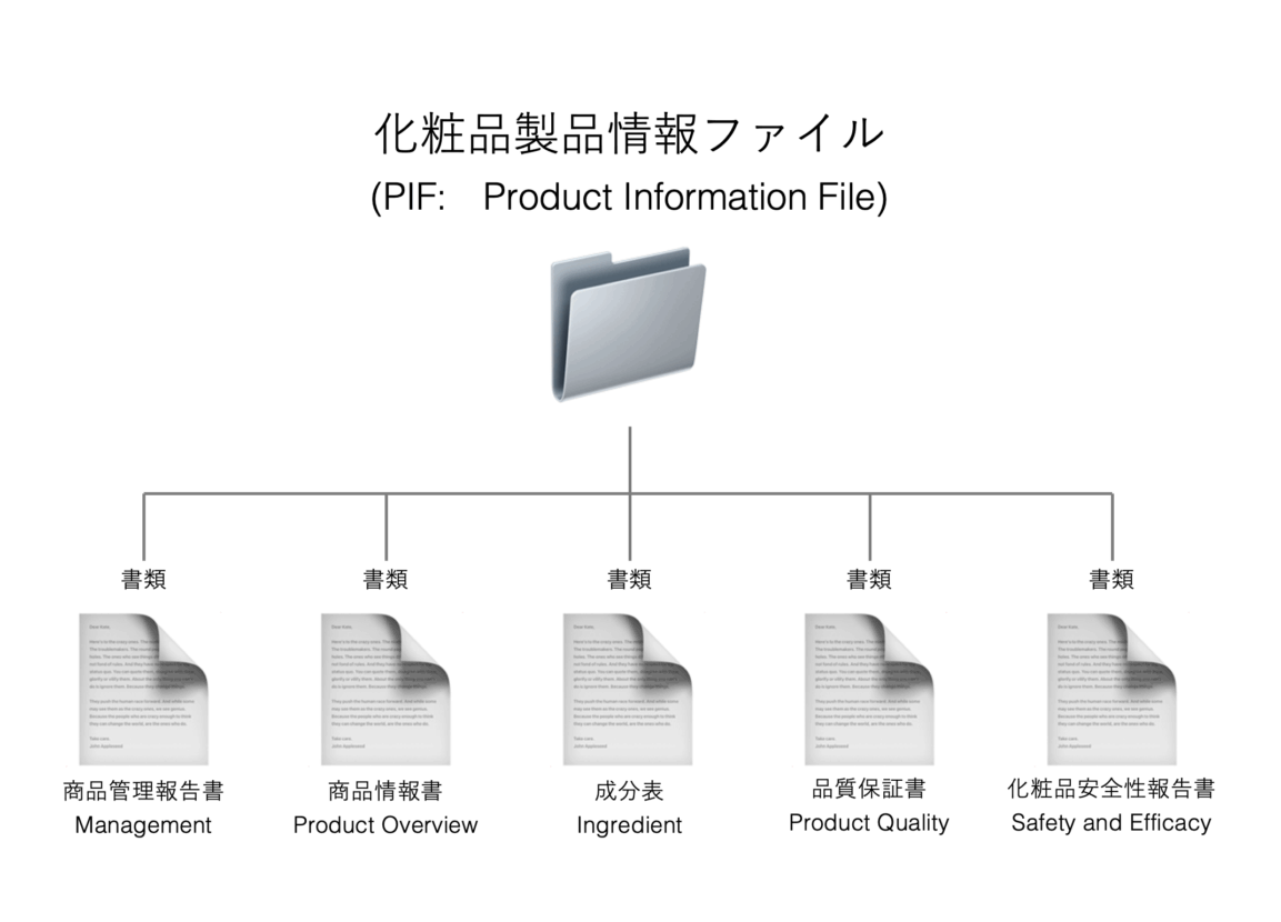 ベトナム化粧品製品情報ファイルのイメージ図